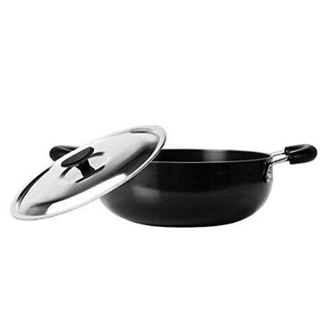 Sumeet 3mm Hardanodised Deep kadhai with S.S. Lid. No. - 9 16cm Dia. 0 ...