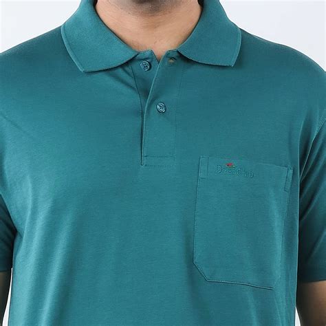 Teal Matt Finish Pocket Polo T-Shirt – Deer Club