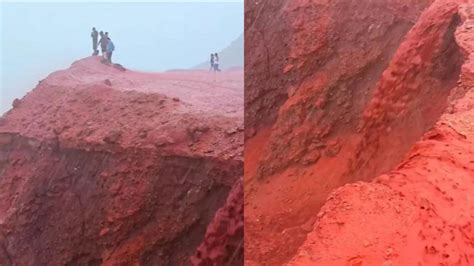 'I Wish I Was There': Beach In Iran Turns 'Blood Red' During Rain ...
