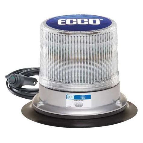 Pulse Led Beacon, 11 Patterns, Vac-Mag, Clear 7960CC-VM | Zoro