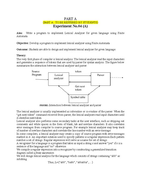 A16 SPCC EXP 4 - exp 4 - PART A (PART A : TO BE REFFERED BY STUDENTS ...