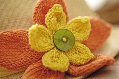 Knit Flower Tutorial 的图像结果