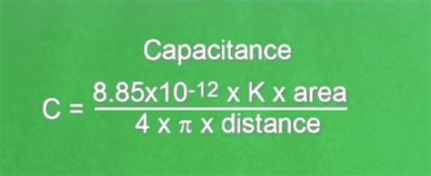 Image result for Formula for Capacitance
