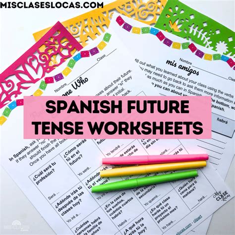 Simple Spanish Future Tense Practice Worksheets - Mis Clases Locas