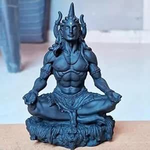 Buy DIGITAL COMM Small Black Adiyogi Shiva 3.5 Inch Mahayogi Shiva Idol ...