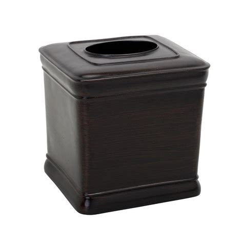 Zenna Home India Ink Marion Tissue Box Cover, Oil Rubbed Bronze ...