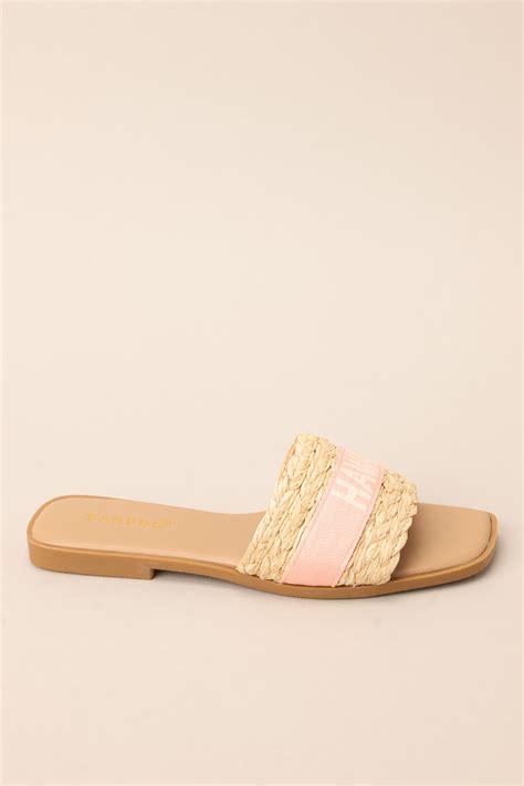To The Tropics Light Pink Sandals - All Sandals | Red Dress