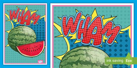 Watermelon Pop Art Display Poster (teacher made) - Twinkl
