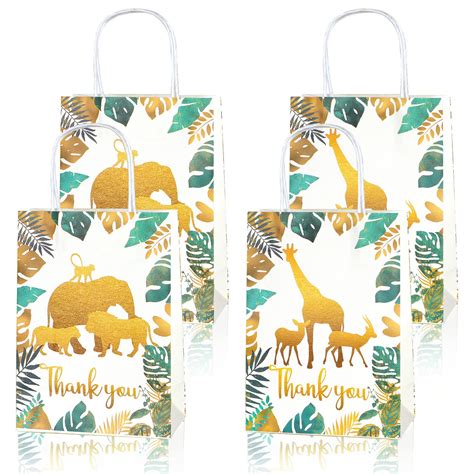 Erweicet Jungle Safari Party Favor Bags 24 Pcs Animal Print ...