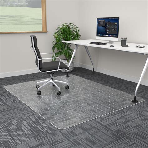 100pointONE Extra Large Office Chair Mat for Carpet, 46" x 60" Clear ...