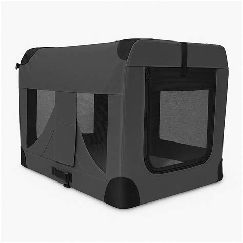 Foldable Soft Dog Crate Pet Travel Kennel X Large with Steel Frame ...