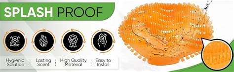 Fresh n clean Urinal Screen Anti-Splash Toilet Mat Bathroom Deodorizer ...