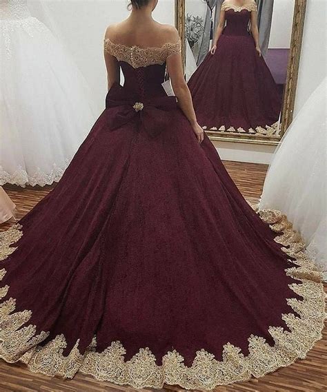 Rincondelasbellezas: Burgundy And Gold Wedding Dress