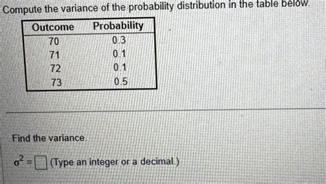 Image result for Variance of Probability Distribution