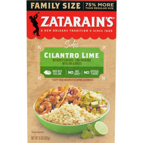 Zatarain's No Artificial Flavors Cilantro Lime Rice, 15 oz Box ...
