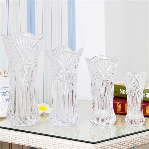 简约现代加厚重透明玻璃花瓶富贵竹百合经典花瓶白菜款加厚花瓶-阿里巴巴
