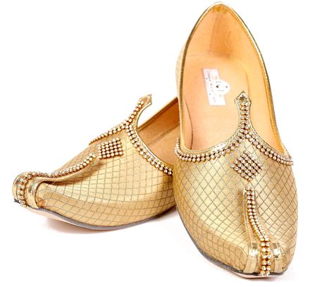 Unique World Trade Men's & Boy's Gold Mojari - 7 UK : Amazon.in: Shoes ...