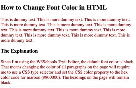 HTML Email How to Change Font 的图像结果