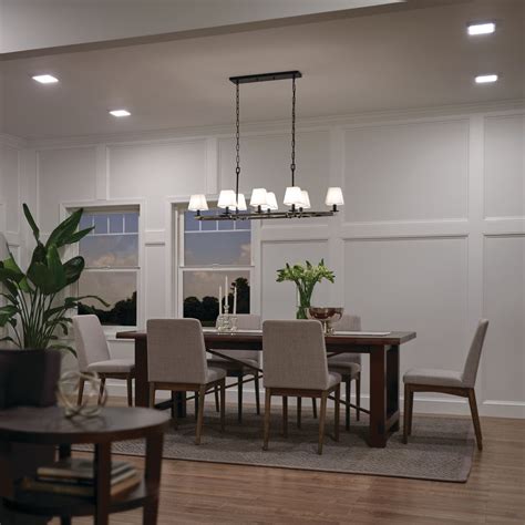 Bronze Linear Chandelier Dining Room at Alice Scott blog