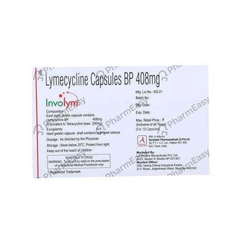 Involym 408 MG Capsule (10): Uses, Side Effects, Price & Dosage | PharmEasy
