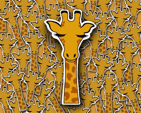 Alien Giraffe Sticker 的图像结果