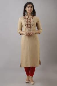 NITVAN Women Embroidered Straight Kurta - Buy NITVAN Women Embroidered ...