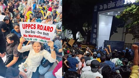 Prayagraj Uppsc Protest,प्रयागराज में छात्रों का उग्र प्रदर्शन, RO ARO ...