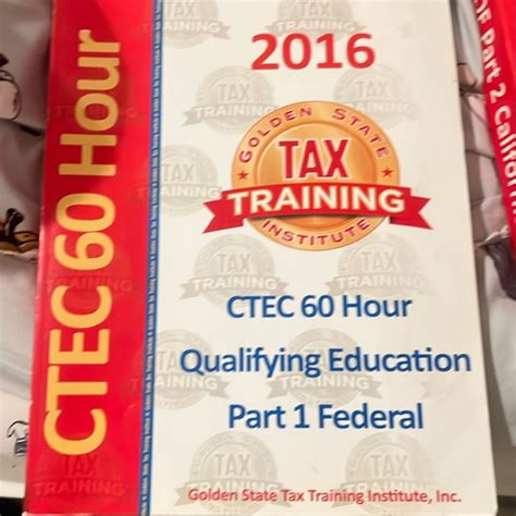 CTEC tax training by Golden state tax tainjng institute , Paperback ...