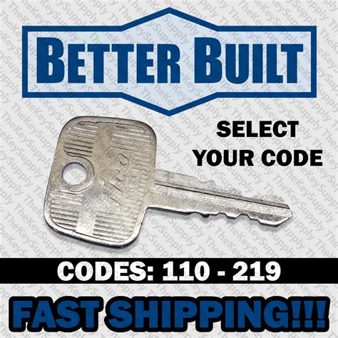 Better Built Tool Box Key Cut to Your Code 110 - 219 *READ DESCRIPTION* | eBay
