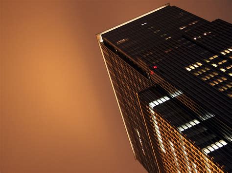 Download wallpaper 1600x1200 building, bottom view, facade, evening ...