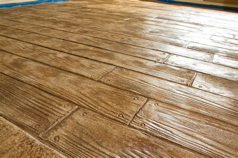 Stamped And Stained Concrete Floors Made To Look Like Wood | Floor Roma