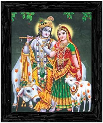 SAF Religious Radha Krishna UV Coated Home Decorative Gift Item Framed ...