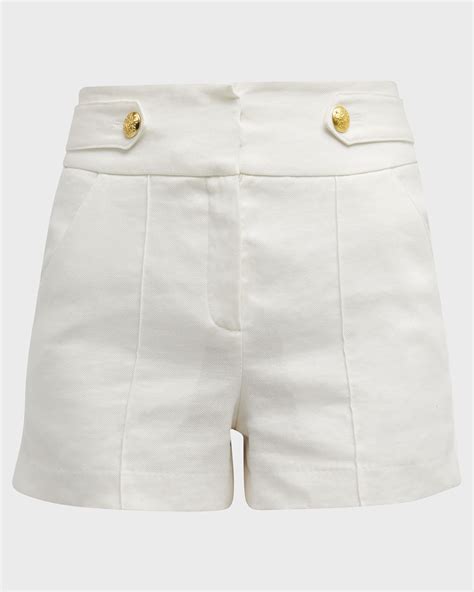 Veronica Beard Velia Tailored Linen Shorts | Neiman Marcus