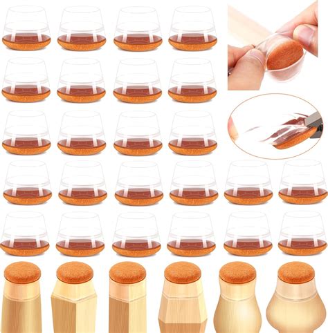 24 Pcs Upgrade Chair Leg Floor Protectors - Silicone Furniture Pads for ...