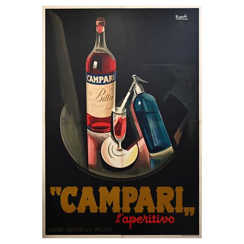 Vermouth Martini, 1980's Vintage Italian Alcohol Advertising Poster ...