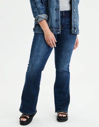 Buy American Eagle Women Blue Kick Bootcut Jean Online
