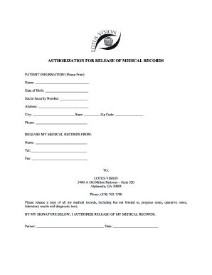 Fillable Online Medical records release form - ProSites Inc Fax Email ...