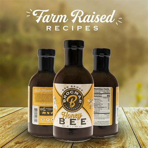 Buy Brocmar Smokehouse Honey Bee Craft BBQ Sauce, Sweet and Sticky ...