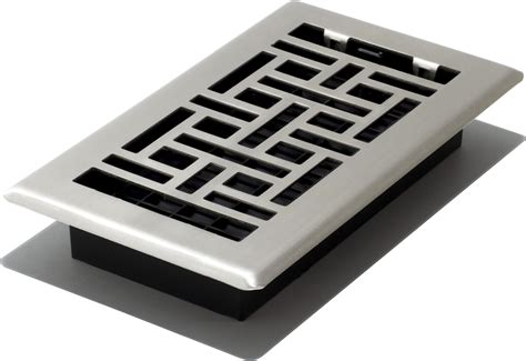 Decor Grates AJH414-NKL 4-Inch by 14-Inch Oriental Floor Register ...