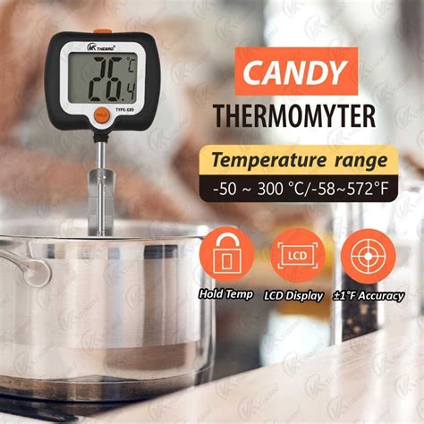 KT Thermo E-89 10" Long Digital Candy Thermometer with Large Rotating ...