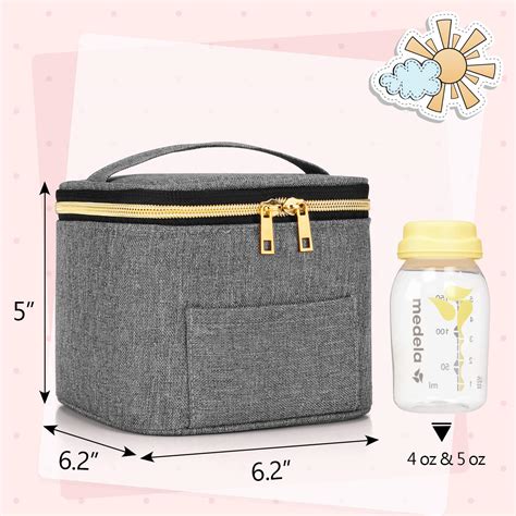 Buy Teamoy Breastmilk Cooler Bag, Baby Bottles Bag for up to 4 Large 5 ...
