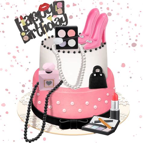 Chunful Makeup Cake Topper Set - 10 Pieces 3D Resin India | Ubuy