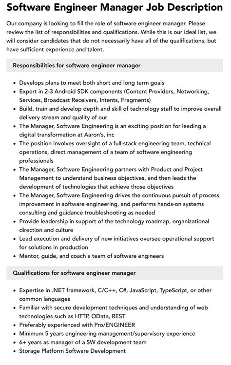 Software Engineer Manager 的图像结果