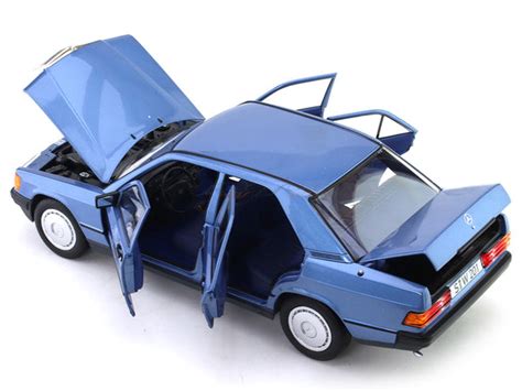 1982 Mercedes-Benz 190E W201 blue 1:18 Norev diecast scale model car ...