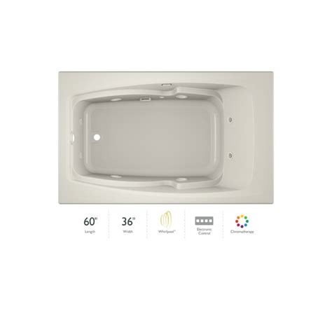 Jacuzzi CETRA 36-in x 60-in Oyster Acrylic Rectangle Drop-in Whirlpool ...