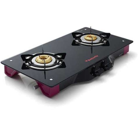 Butterfly Spectra 2 Burner Glass Top Manual Gas Stove Hob - Black Price ...