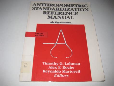 Buy Anthropometric Standardization Reference Manual Book Online at Low ...