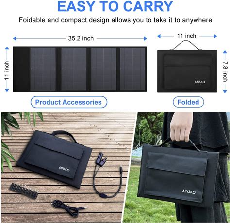 Buy 30W Portable Solar Panel, Folding Camping Solar Panel Mobile ...