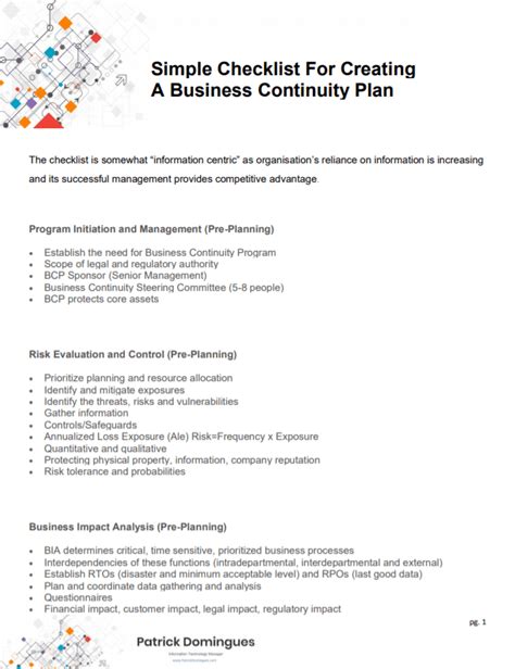Business Continuity Plan Testing Checklist 的图像结果