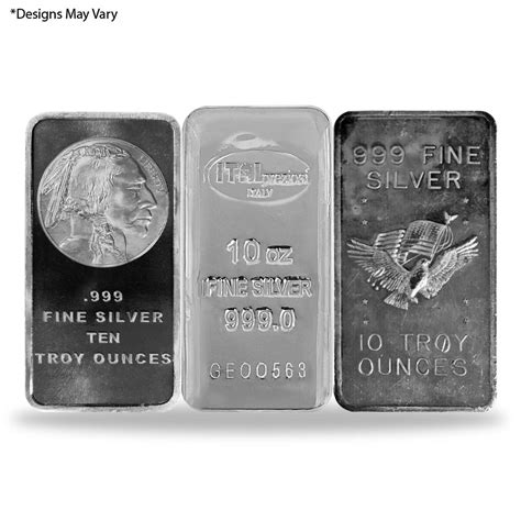 10 oz .999 Fine Generic Silver Bullion Bar - Walmart.com